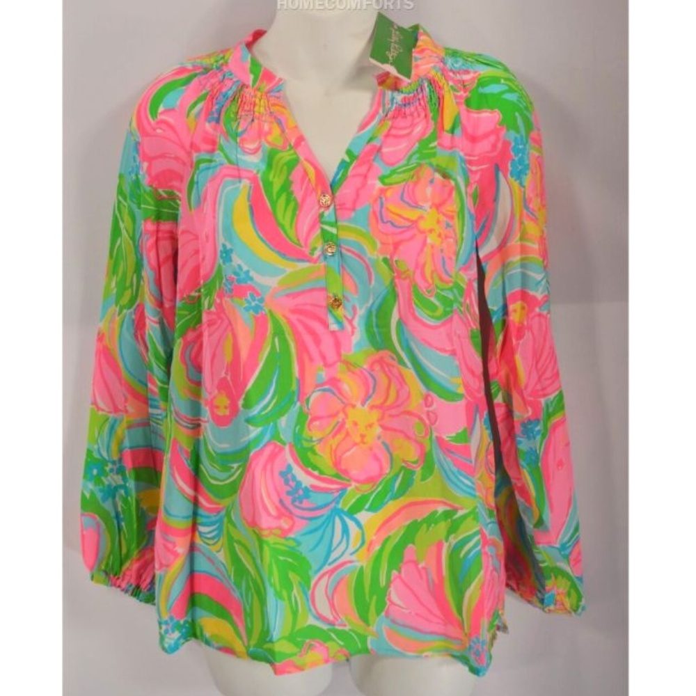 New Lilly Pulitzer XXS Elsa TOP So A Peeling Silk